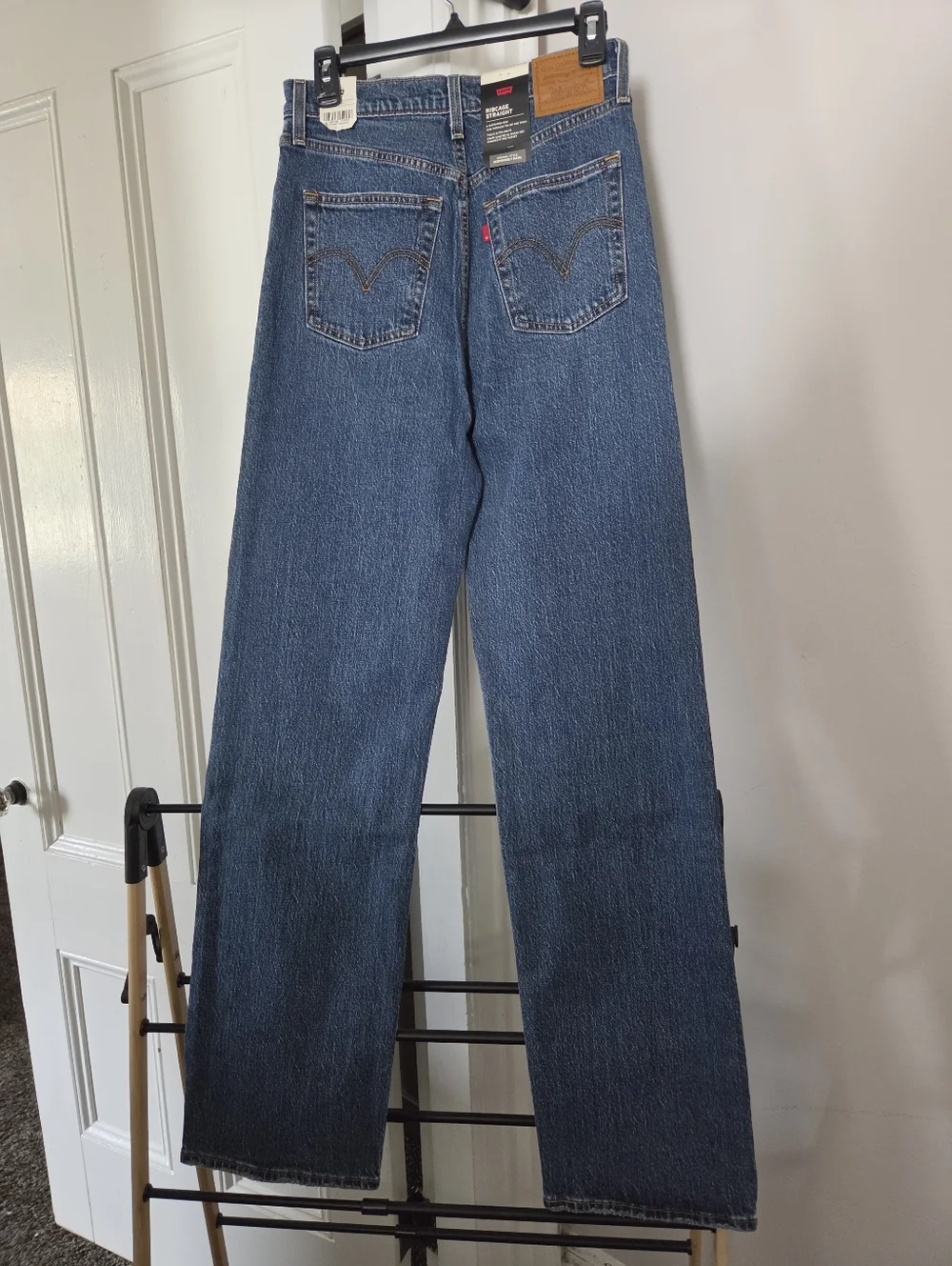Levi's Straight-Leg Dark Blue Denim Jeans